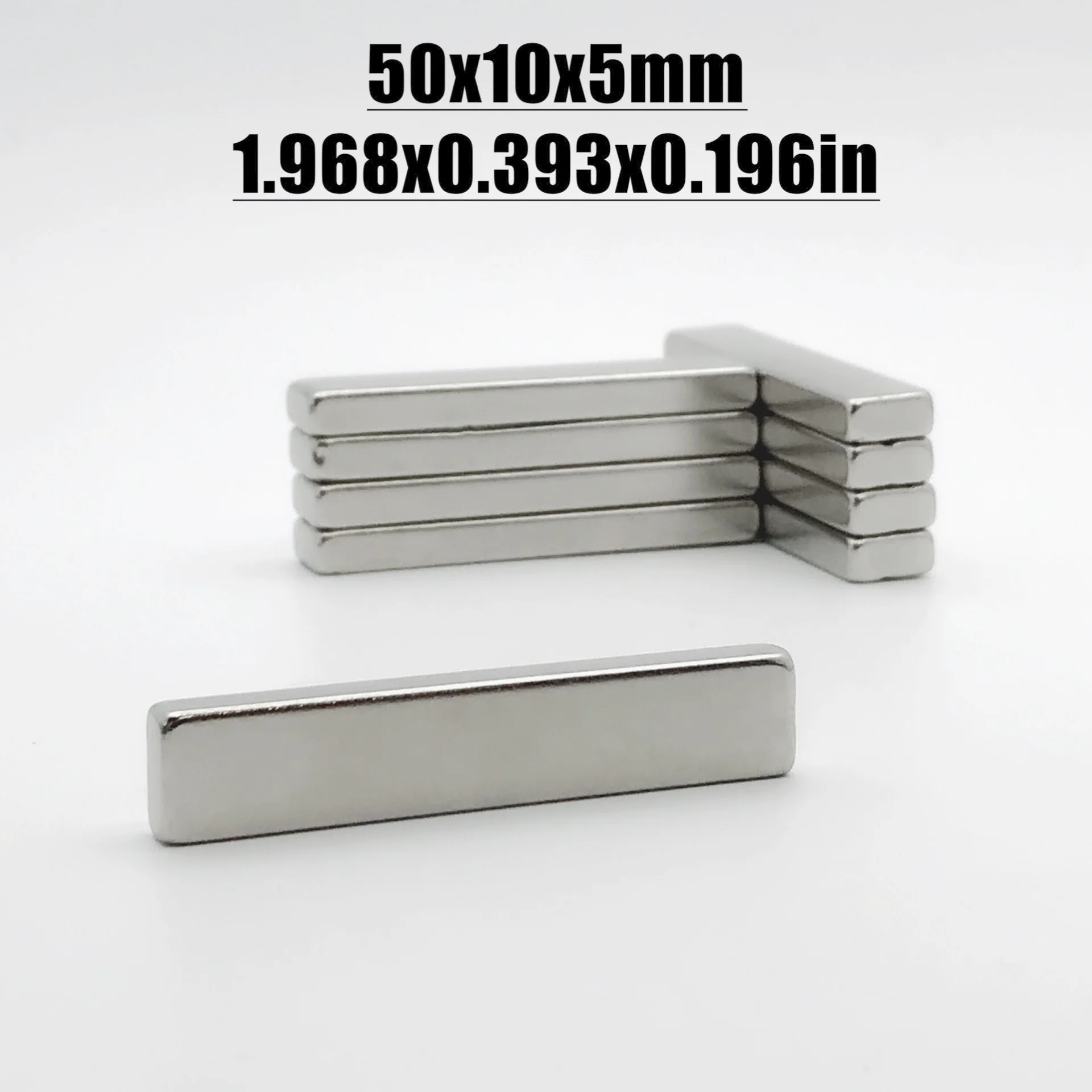 1-50pcs 50x10x5mm Magnet Neodymium Magnet N35 NdfeB Permanent Magnetic Imanes Magnets Square Shape 50*10*5 Magnet Accessory