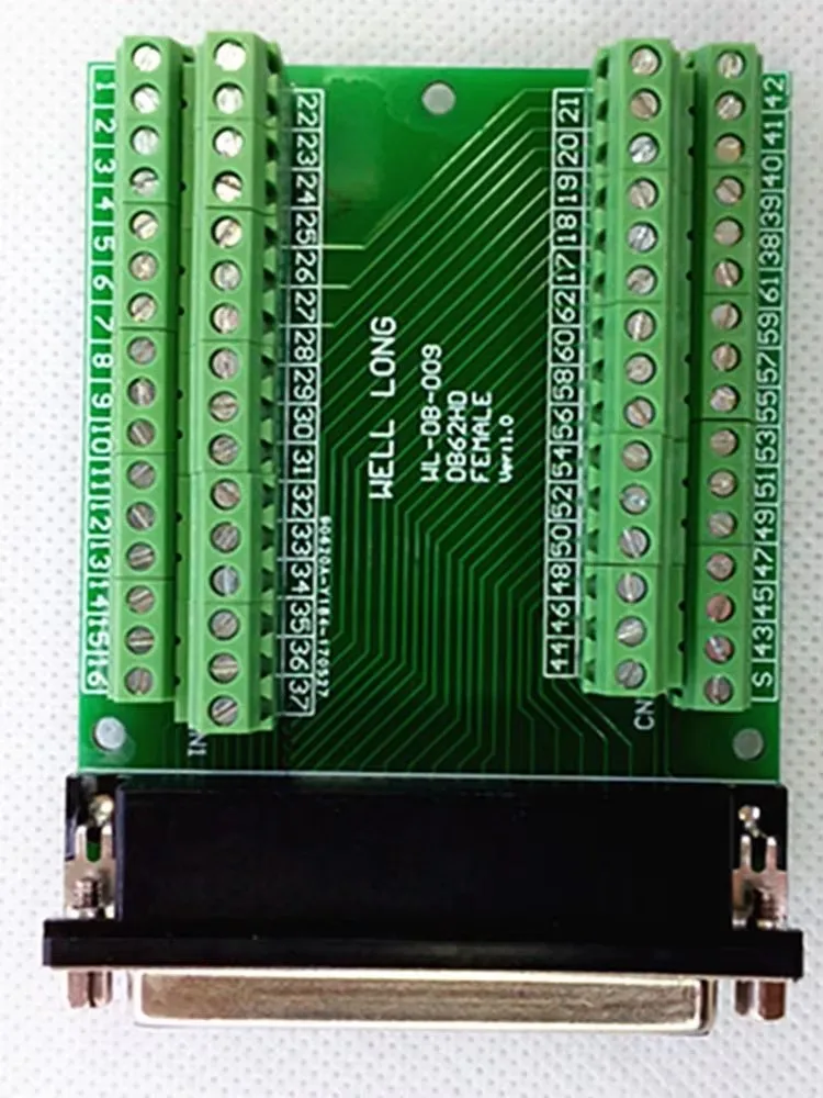 DB62 Female Breakout Board, D'SUB Header Breakout Board, Terminal Block DSUB Module.