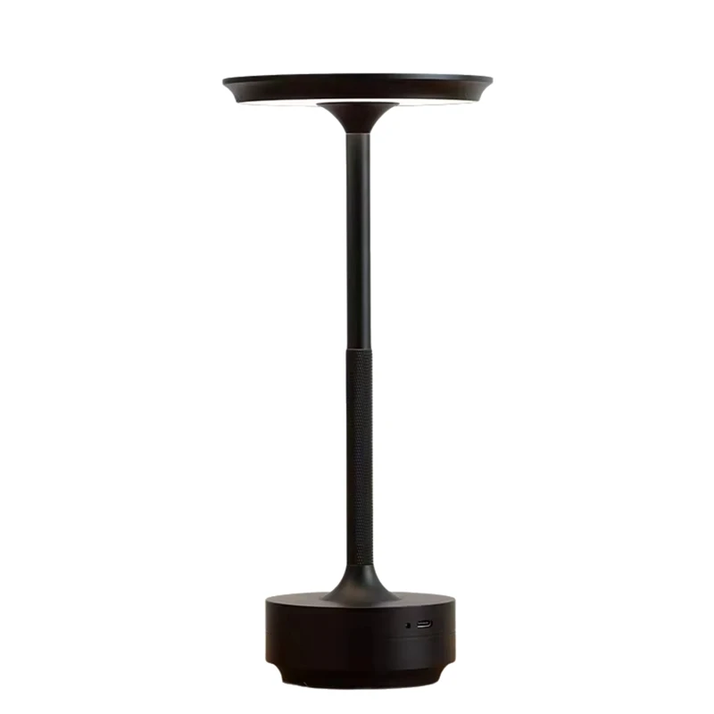 

Wireless LED Table Lamp Restaurant Bar Lamp Dimming Atmosphere Portable Charging Touch Read Lamp Bedroom Decor Light Black