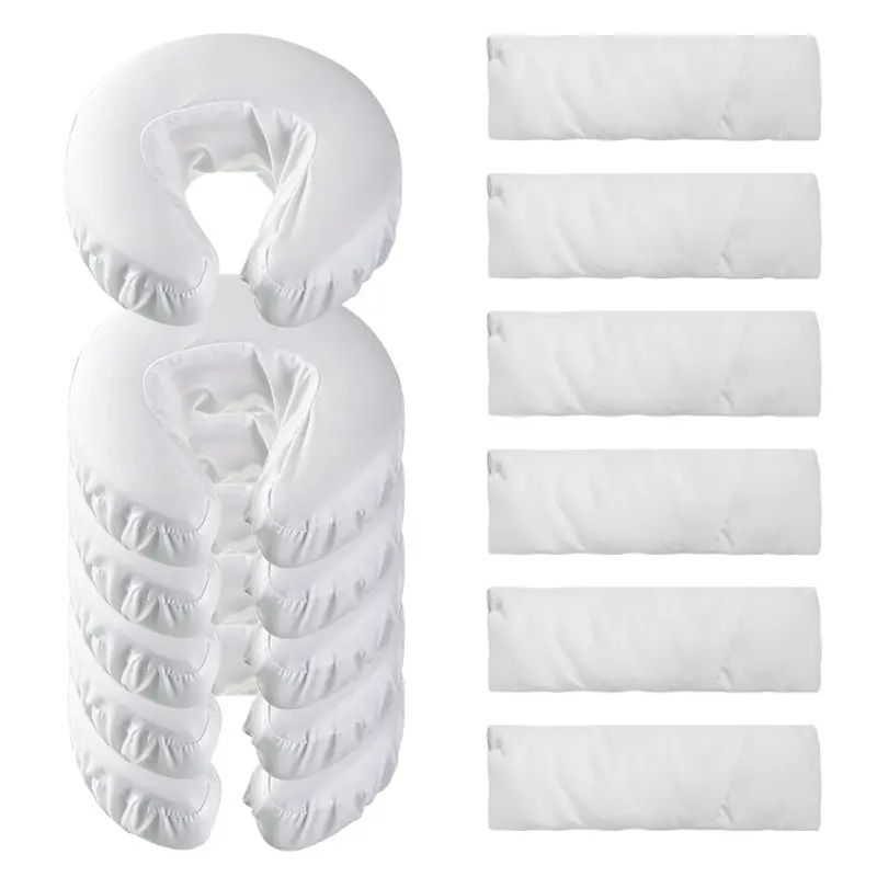 (HOPE) 12Pcs Face Cradle Covers for Massage Table Reusable Massage Table Rest Covers Oil Proof Headrest Cradle Sheets