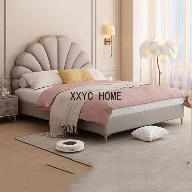 Queen Kids Double Bed Nordic Modern King Headboard Frame Double Bed Girl Sleeping Letti Matrimoniali Furniture For Bedroom