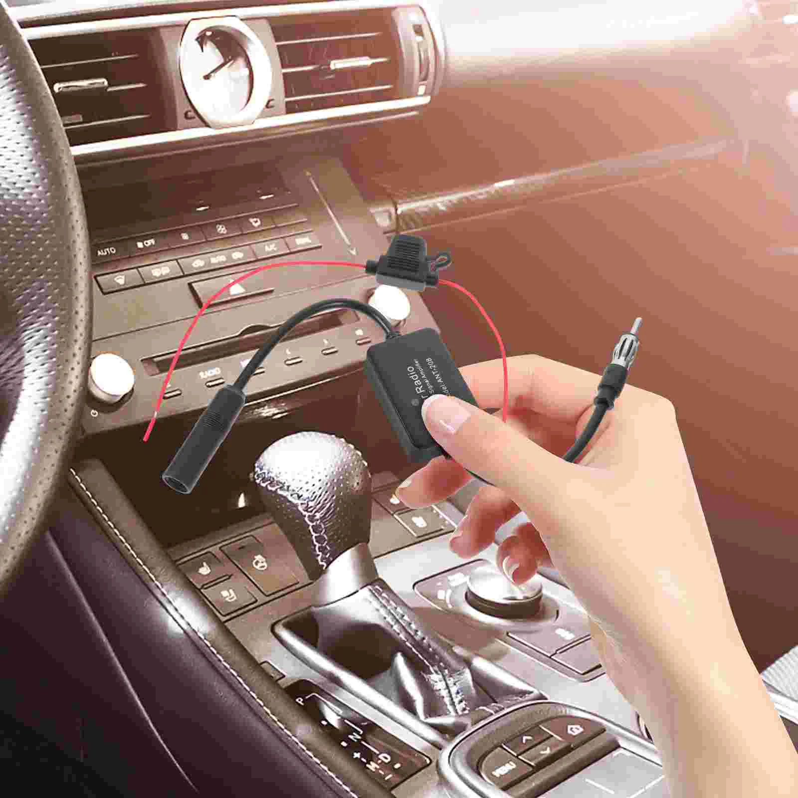 

1 Set Antenna Booster Signal Amplifier Radio Antenna Adapter Car Antenna Booster