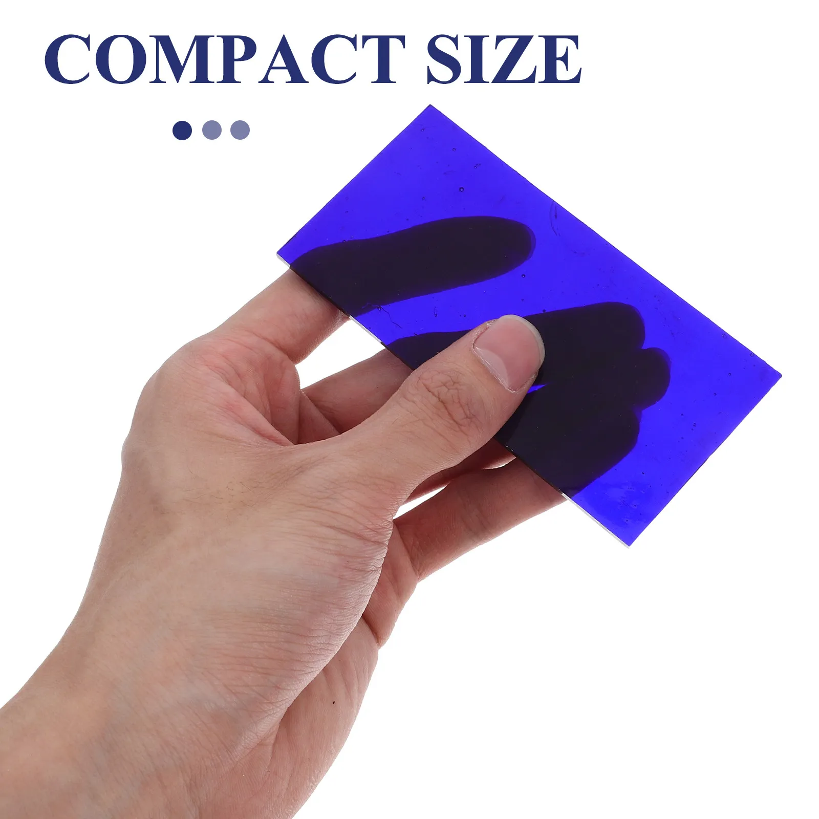 Cobalt Glass Physical Experiment Tool Chemistry Filter Glass Plate Laboratory Experiment Supply 5x10cm Flame Color Reaction