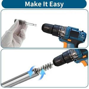 Edelstahlreinigungspinsel, 6 Teile, 1/4 8 Hauptverkaufspinsel für Metall - №6