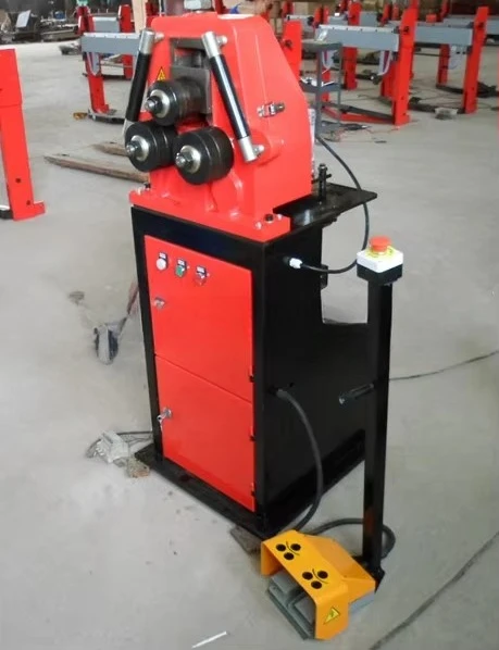 Motor-driven pipe bender and cross-section bar round pipe bender