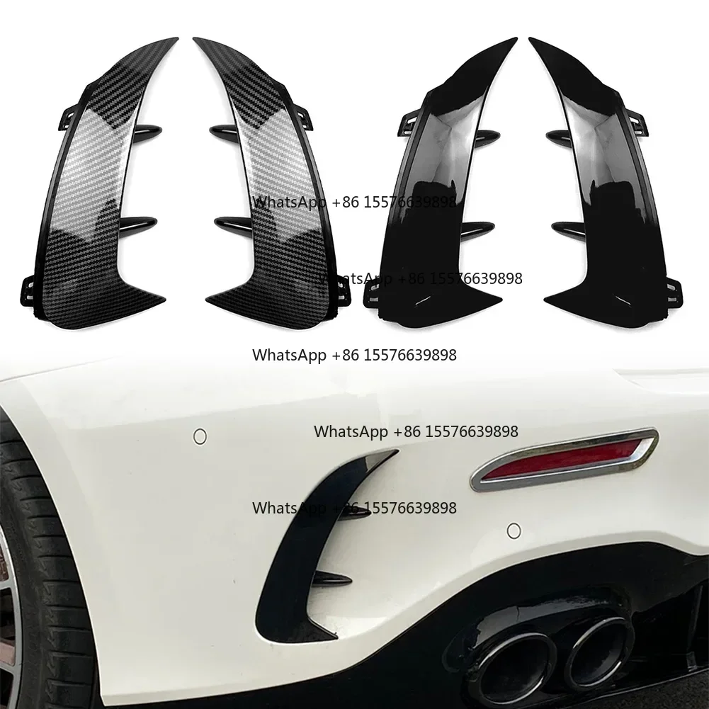 2Pcs Rear Bumper Splitter Spoiler Canard Air Vent For Mercedes Benz V177 W177 A-Class A200 A220 A35 2018 2018-2021 2022 2022
