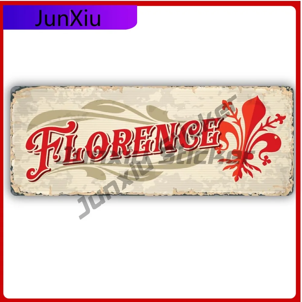 

Florence Italy Travel Vintage Art Design Vinyl Sticker Vacation Travel Cities Countries Diy Glass Can Bottle Waterproof Decals