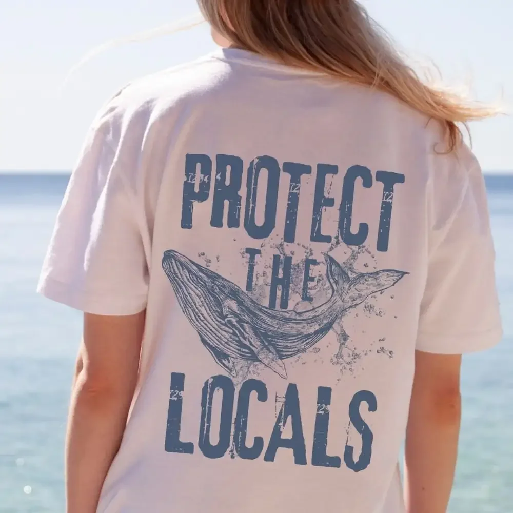 Humpback Whale T Shirt Protect Whales Blue Conservation For Marine Animal Lover Conservationist Ocean Summer Beach