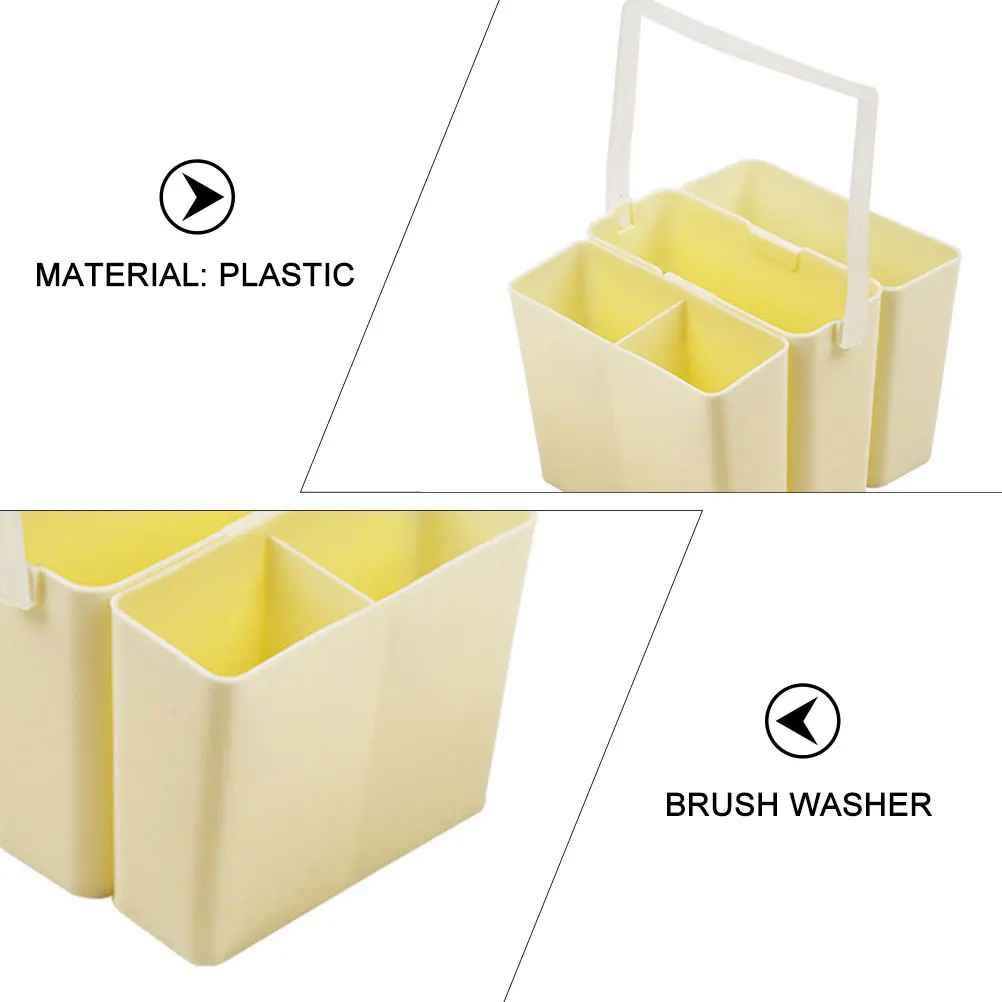 

Pencil Bucket Brush Cleaner Buckets Washing Plastic for Cleaning Artist Paint Tub Brushes Detergent