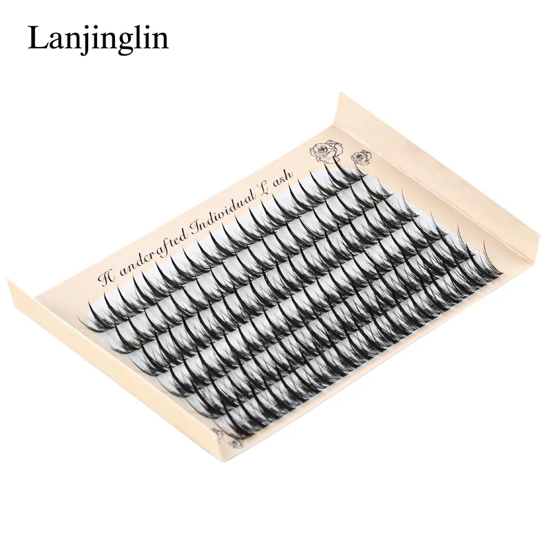 246 mechones DIY extensión de pestañas pestañas Flase segmentadas mechones de pestañas dramáticas cinta suave grapadores herramientas de maquillaje de pestañas