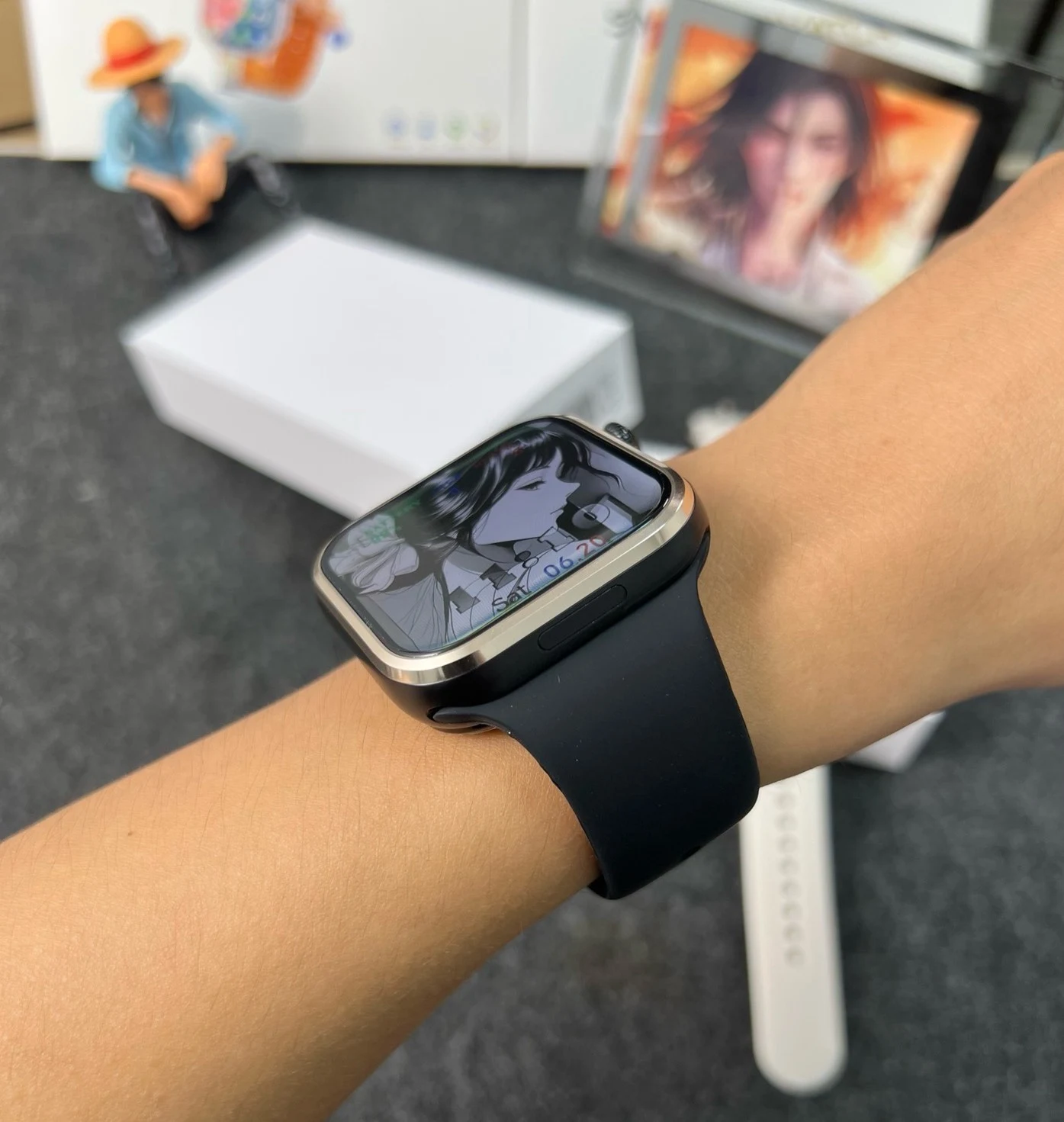[Wide Screen M53Pro] W527 chip smartwatch,widescreen fingerprint-unlocked smartwatch with SIM card slot
