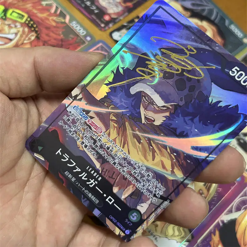 12 pièces/ensemble une pièce Super Star système Leader grande tête bricolage auto-fait couleur carte Flash Anime jeu Collection carte cadeau jouet