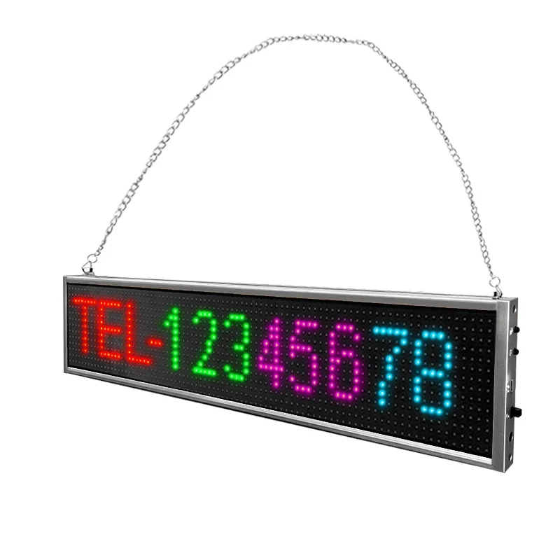 Programmable LED Digital Sign Shopping Store Advertising Screen Panel Consumer Electronics LED Display For Car Shop Promotion