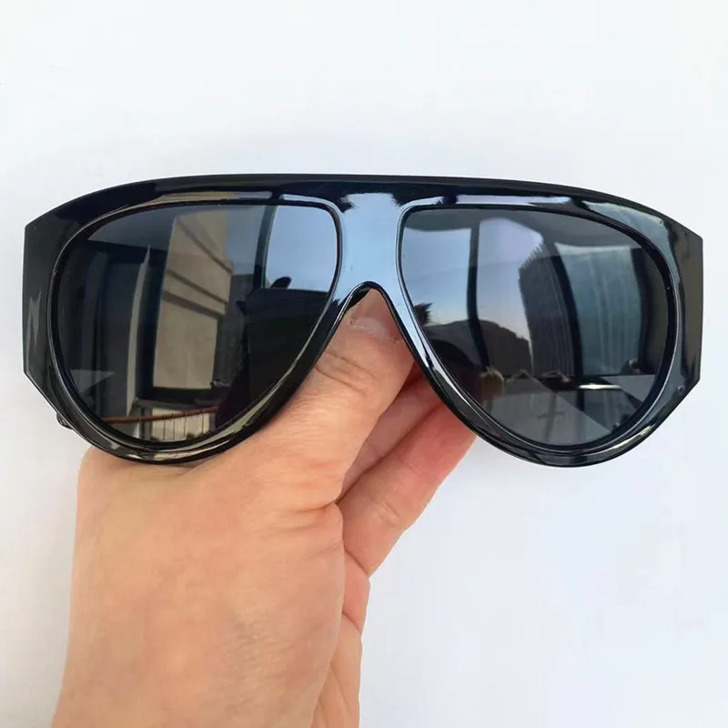 Modische Unisex-Sonnenbrille mit Froschspiegel, UV-Schutz, Übergroßer Rahmen, Breite Bügel, Sonnenbrille Google – Detail 4