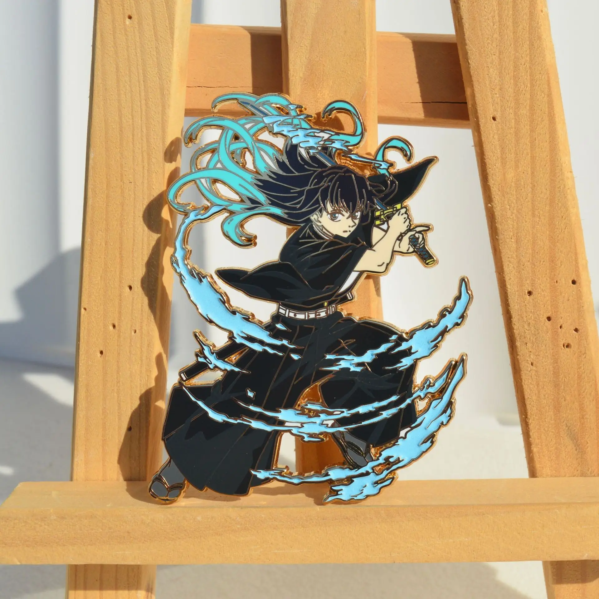Muichirou Shinobu Mitsuri Leuchtende Abzeichen Anime Demon Slayer Pins Kimetsu No Yaiba Broschen Rucksack Kleidung Revers Cosplay Spielzeug – Detail 1