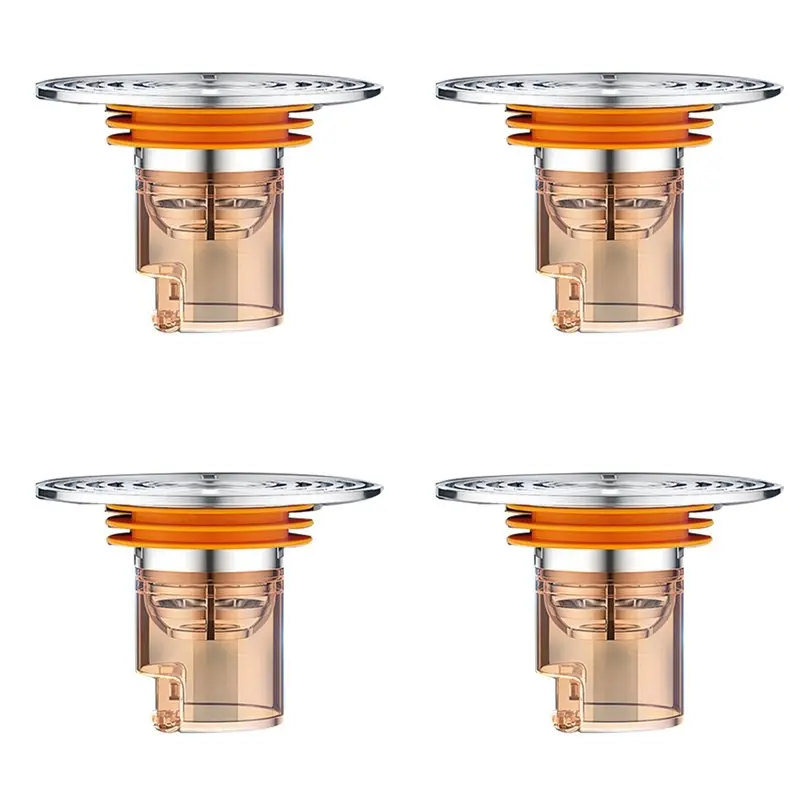 

2025 Trend 4X Self-Closing Odor And Insect Proof Floor Drain Core Deodorant Anti-Odor No Smell Bathroom Toilet Sewer Shower Drai