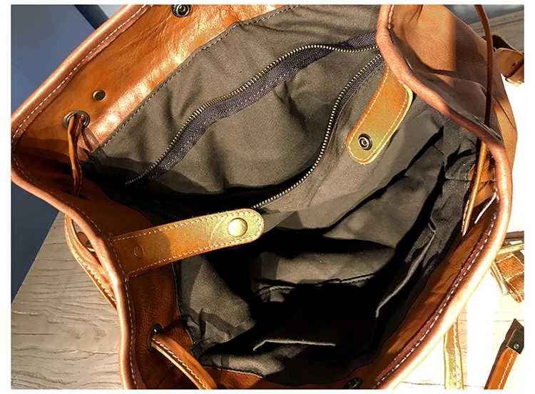 PNDME vintage high-quality genuine leather men's large-capacity backpack designer handmade real cow leather travel schoolbag