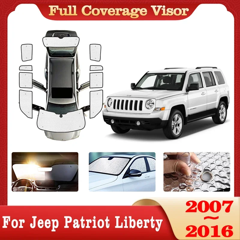 

Car Full Coverage Sunshade For Jeep Patriot Liberty 2007-2016 2012 2013 Anti-UV Window Visor Sunshade Stickers Cover Accessories