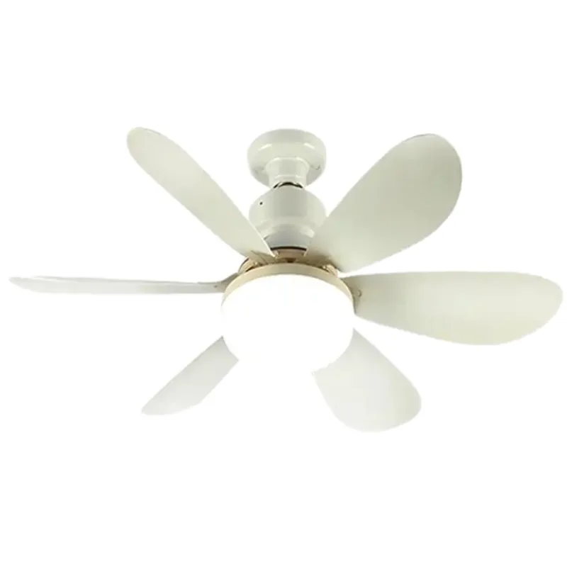 Stylish design hexagonal flower fan with LED light E27 living room flower fan 40W 2-in-1 ceiling fan with