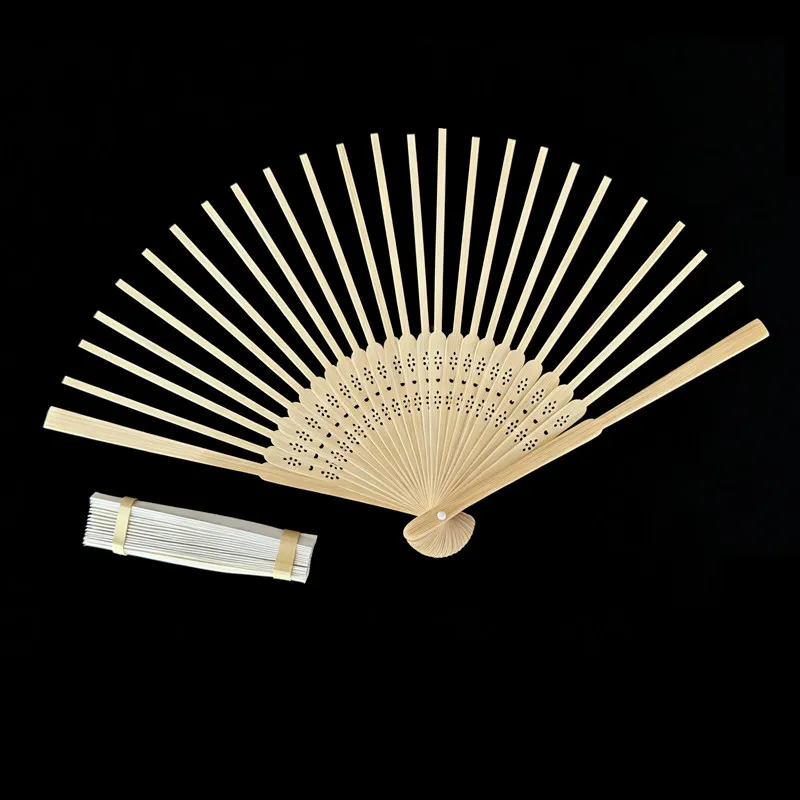 21cm Paper Folding Fan Frame Skeleton DIY Craft Activity Gift Material Chinese style Bamboo bone handmade fan photo prop