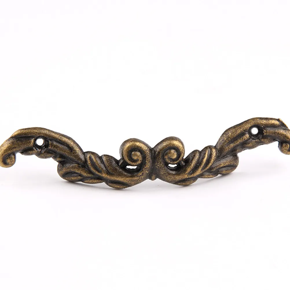 10Pcs Bronze Drawer Pull Handle Vintage European Style Cabinet Knob Wardrobe TV Stand Furniture Decorative Pull Hardware