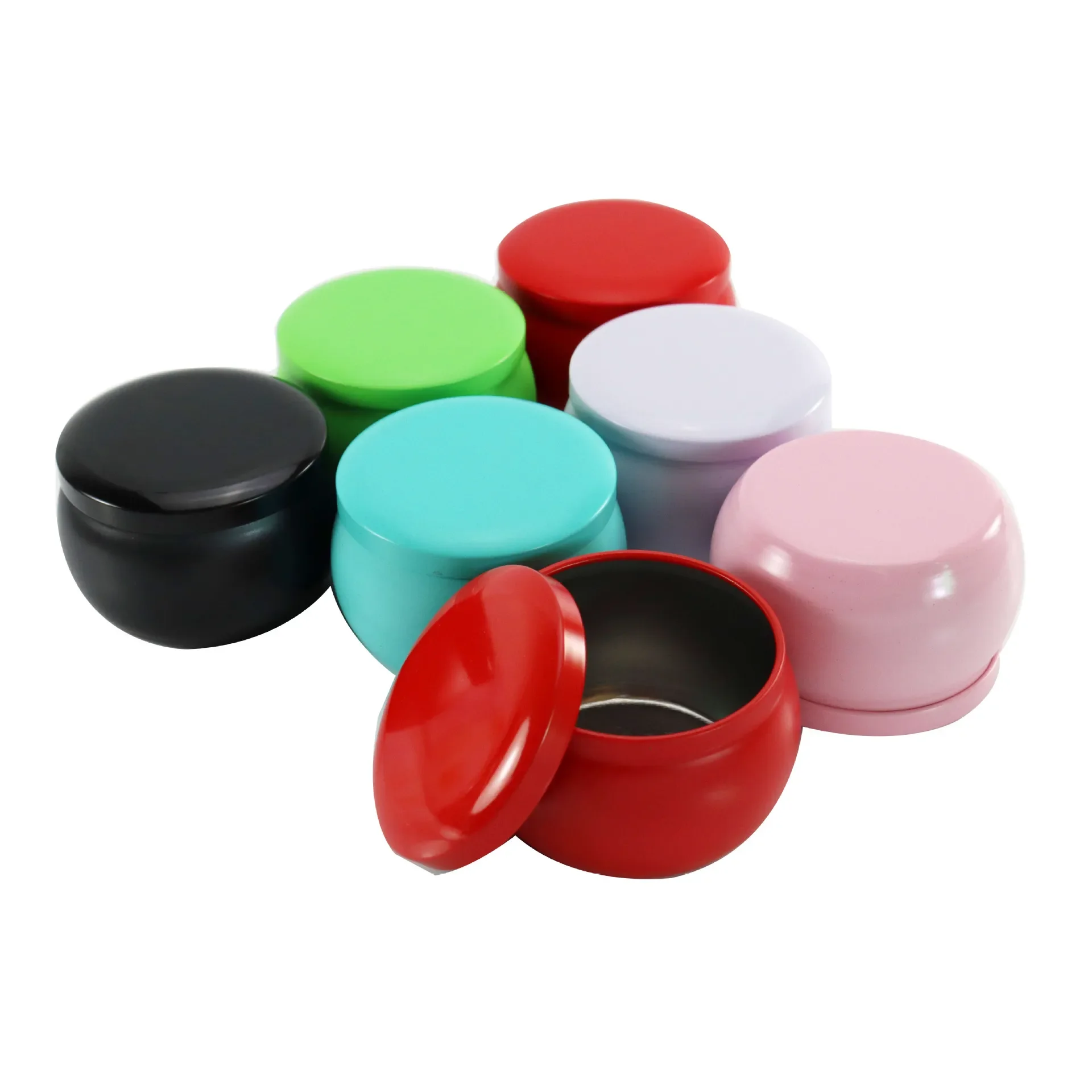 Tea Box Retro Pattern Metal Jar Circular Tins Kitchen Cans Candy Aromatherapy Candle Portable Universal Storage Sealed Container