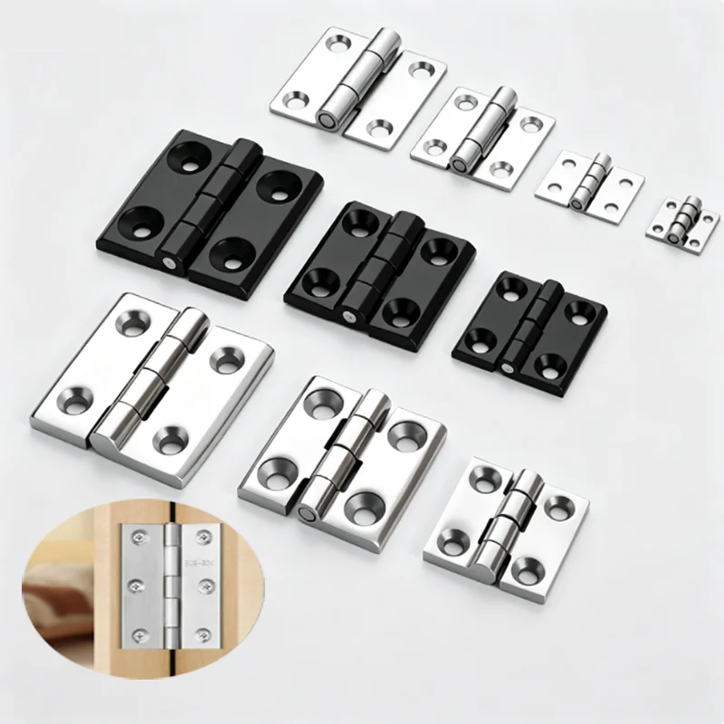 1Pcs Heavy-Duty Thickened Chrome Zinc Alloy Hinge Aluminum Distribution Box 4060 Cabinet Door Hinge Mechanical Industrial Hinge
