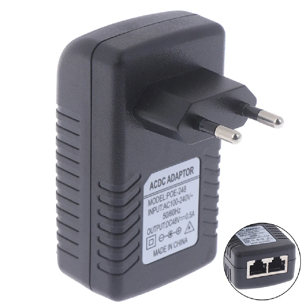 POE Injector Adapter AC DC 48V 500MA 12V 24V 1A 24W Source For CCTV IP Camera Power Supply Ethernet Adapter Phone 12V 24V 48V