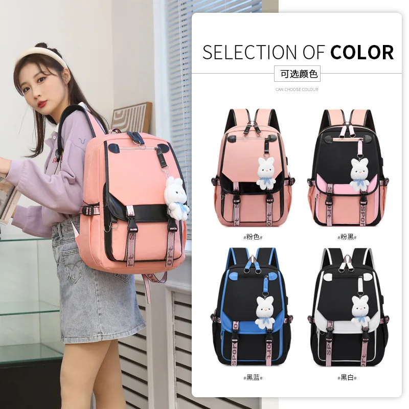 Mochila Escolar Kawaii para Meninas, Sacos De Crianças Bonitos, Bookbag Impermeável, Grande Bolsa De Ombro De Viagem, Adolescentes Estudante universitário