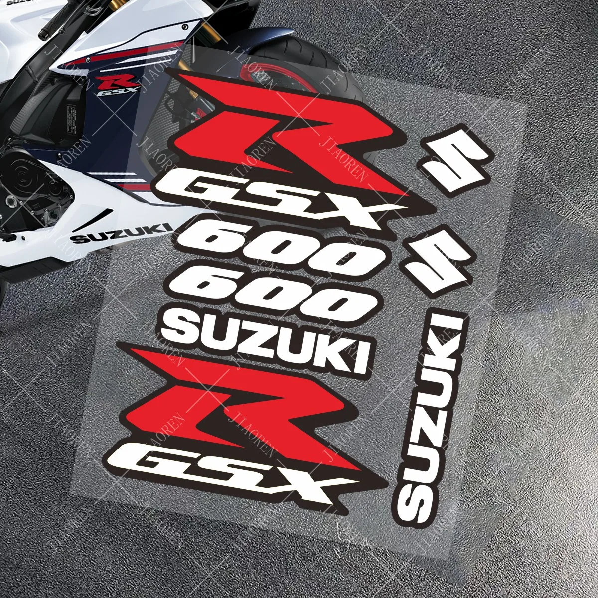 ملصق فينيل سوزوكي GSXR ملصق مائي 600 750 1000 مجموعة شعار GSX R مجموعة شعار الخزان