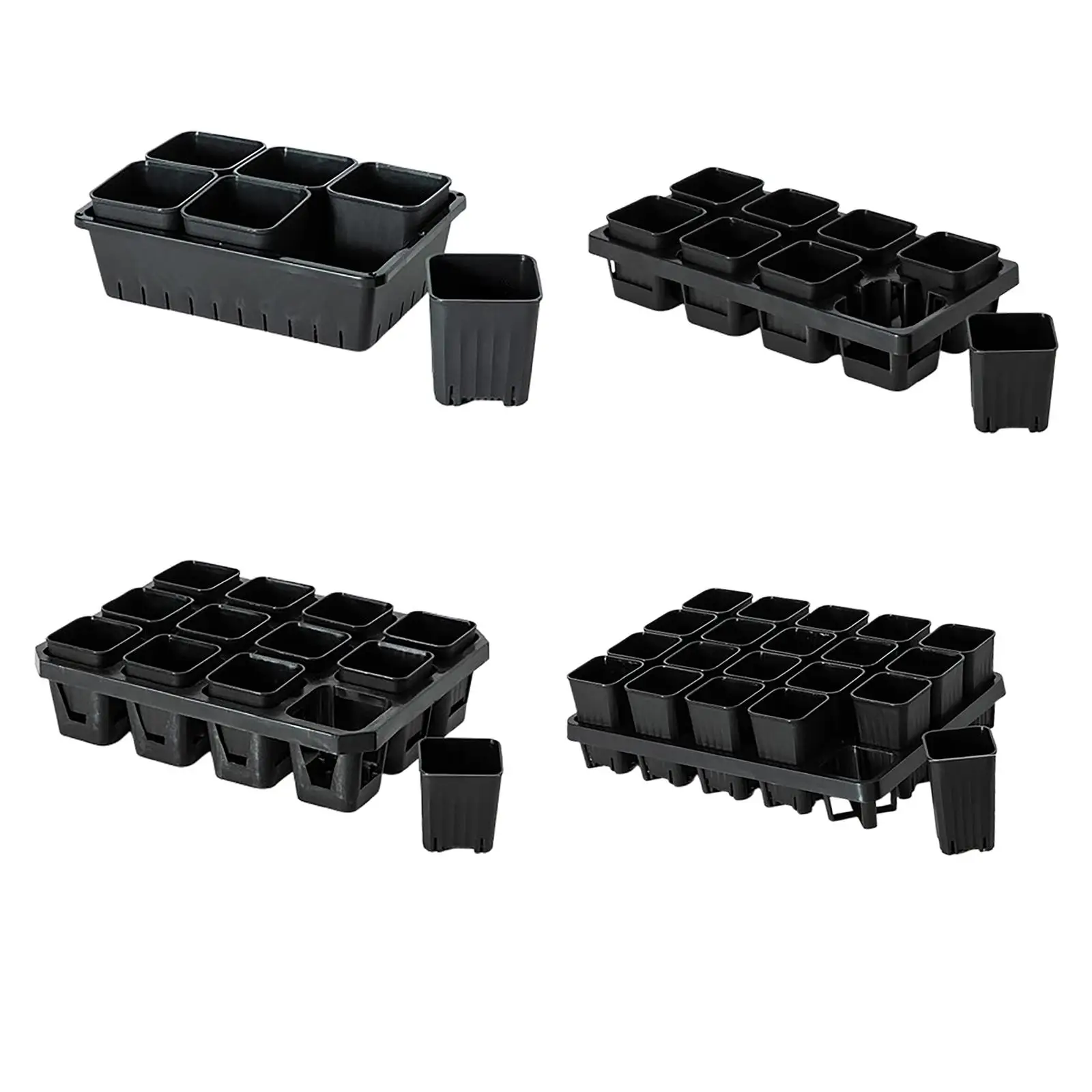Planter Box Seedling Pot Plant Container Vegetable Planting Box Nursery Pots Flowerpot for Deck Windowsill Kitchen Outside
