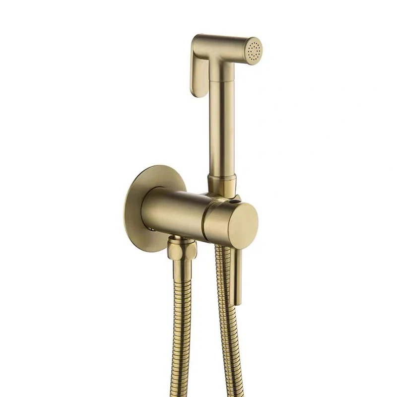 VGX Messing Bidet Kraan Set Handheld Ducha Higienica Warm Koud Wc Kraan Vrouwen Wasmachine Badkamer Shattaf Sproeier Hygiënische Douche - afbeelding 1