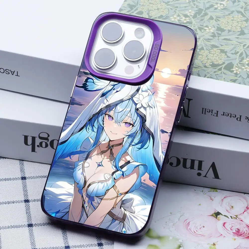 Wuthering Waves Shorekeeper Phone Case for iPhone 17 16 15 14 13 12 11 X XR XS 8 7 Pro Max Plus Translucent Purple Cover Cover