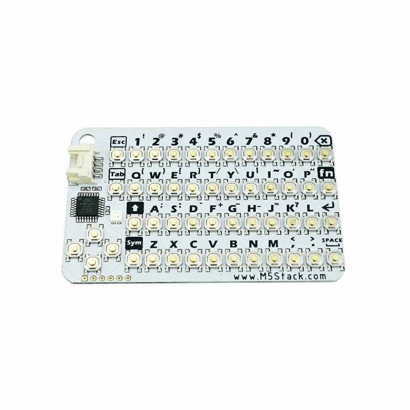 M5Stack Official CardKB v1.1 Mini 50-Key QWERTY Keyboard Unit with ATMega8A MCU, I2C, RGB LED, Programmable for UIFlow (MEGA8A)