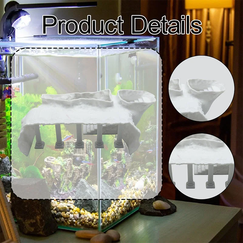 1pcs Fish Tank Landscaping Decoration Underground Palace Style Used For Viewing And Shelter Suitable For Small Fish And Shrimp