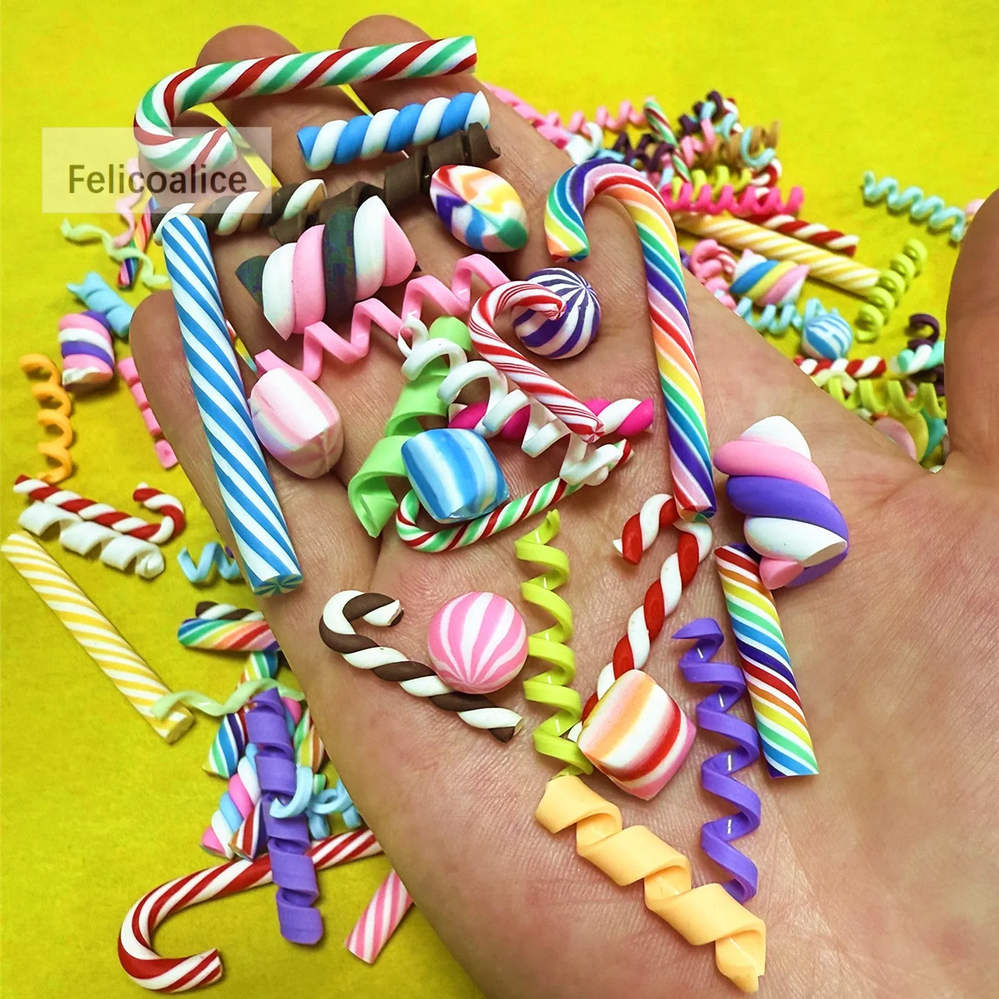 6pcs-20pcs Clay Candy Cake Fake Sweet Sugar Artificial Food Miniature Ornament Supermarket Decoration Home Decor DIY Accessories