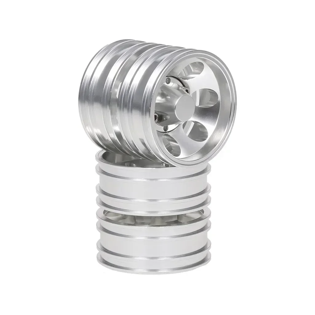 

2 шт., металлический прицеп для радиоуправляемого автомобиля, передний и задний обод ступицы, 7 спиц для 1/14 тягача Tamiya, радиоуправляемый альпинистский прицеп