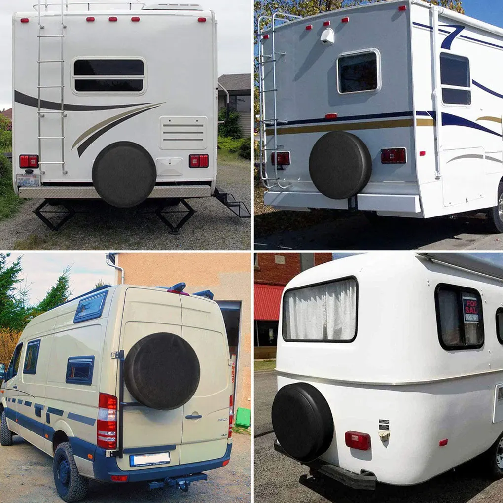 Reliable Protection Wheel Tyre Cover Personalized High Performance Black Spare Tire Cover Long 22-24inch