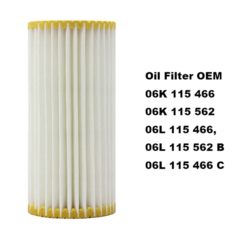 5Set Oil Filter 06L115562B For  Q7 4M 2Nd 2.0 40TFSI 45TFSI Quattro 2016-2020 CYMC CYRB 06L115466C 4MB