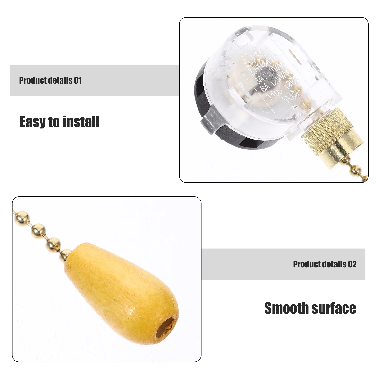 

1pcs Fan Pull Chains Copper Plastic Decorative Ceiling Light Pull Cord Extender For Lamp Pendant Blind Accessories