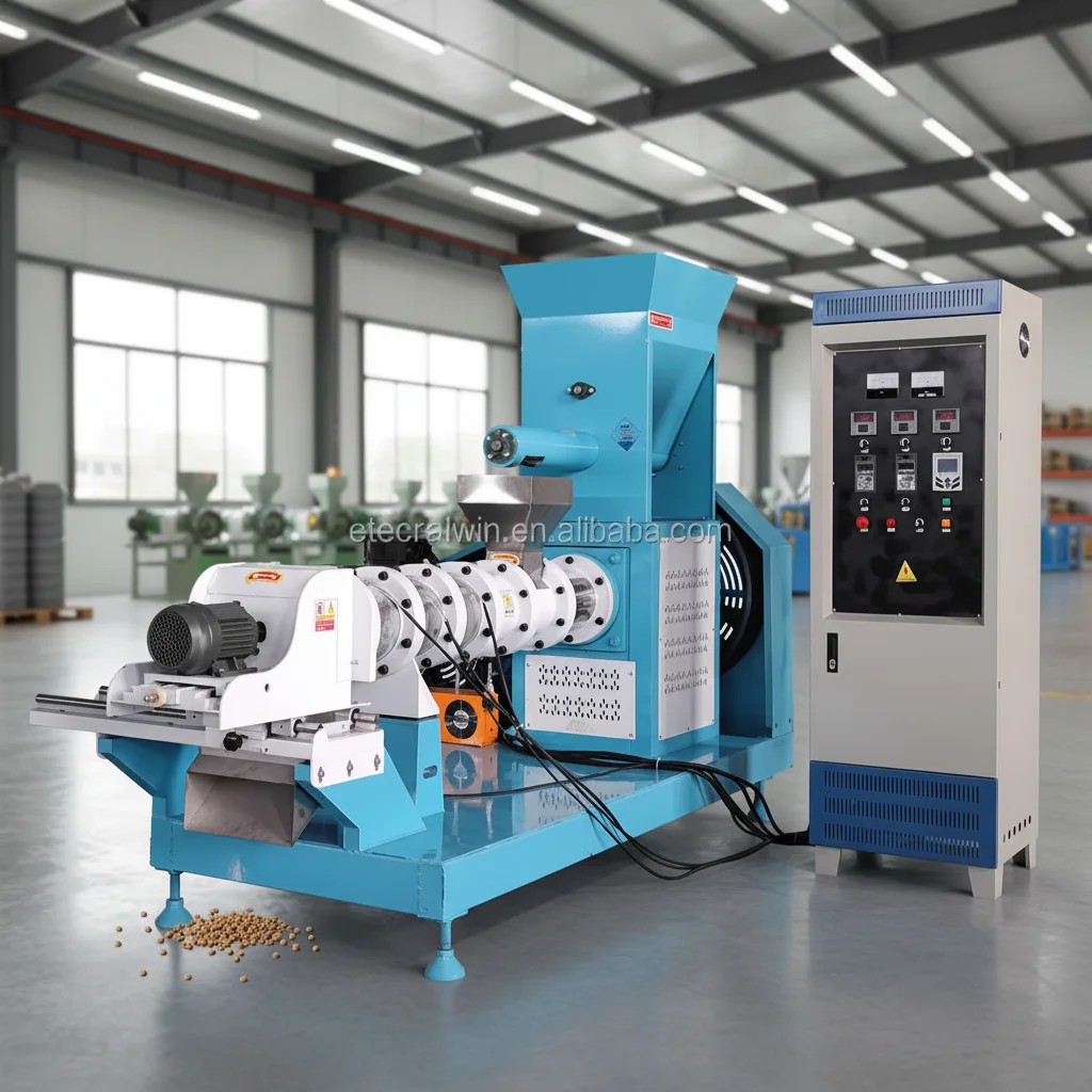 300Kg/H -500Kg/H Floating Fish Feed Pellet Making Machine Pet Dog Feed Extruder Production Line With Cheap Price - view 4