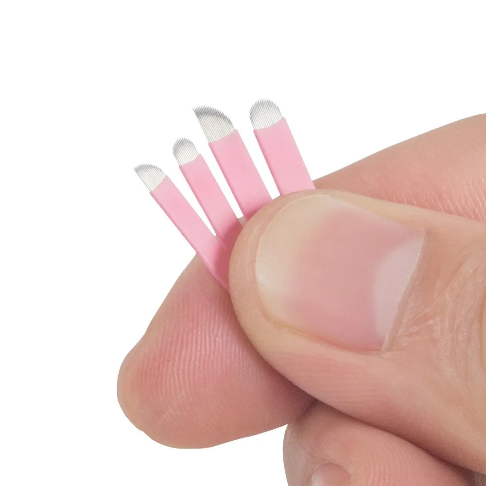 0.15MM Microblading Needles for PMU Tattoo Sharp Permanent Makeup Blades 14/16/18/21Pin Manual Eyebrow Microblading Tools