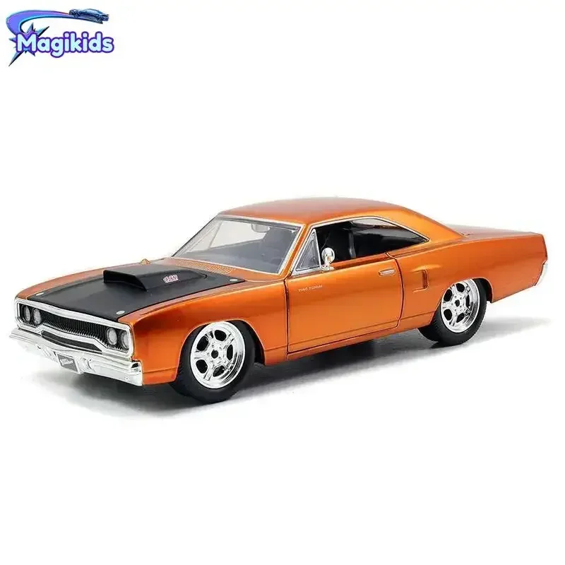 1:24 Fast & Furious 1970 Plymouth Road Runner Scale Metal Alloy Classic Car Diecast Model Toy Collection Furious Gift J19