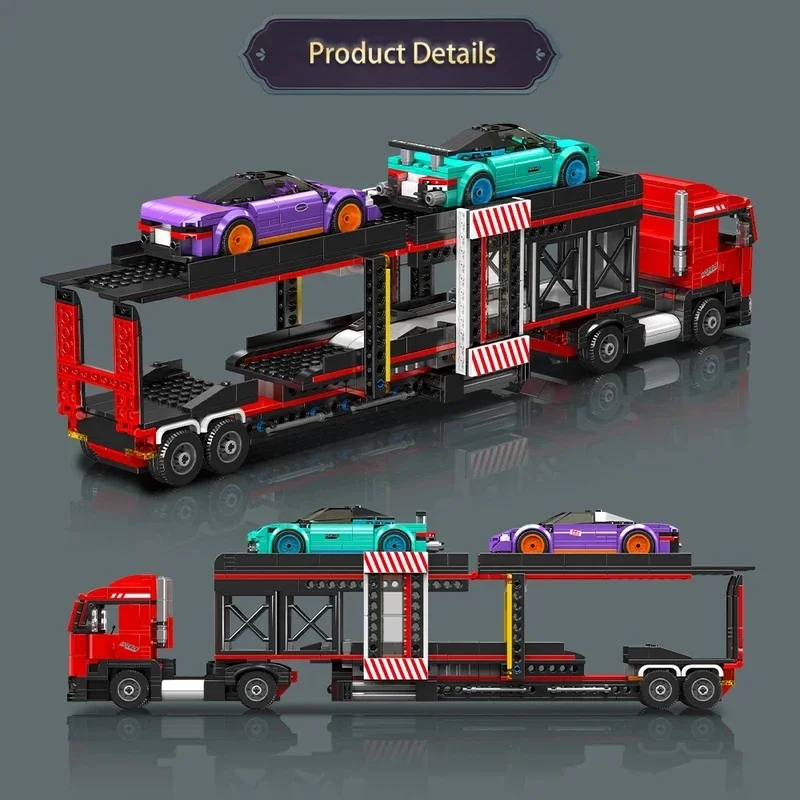 MOULD KING 24078 Sports Car Transporter Toys Model Building Block Sets puzzle Assembly Brick Toys for Children Christmas Gift