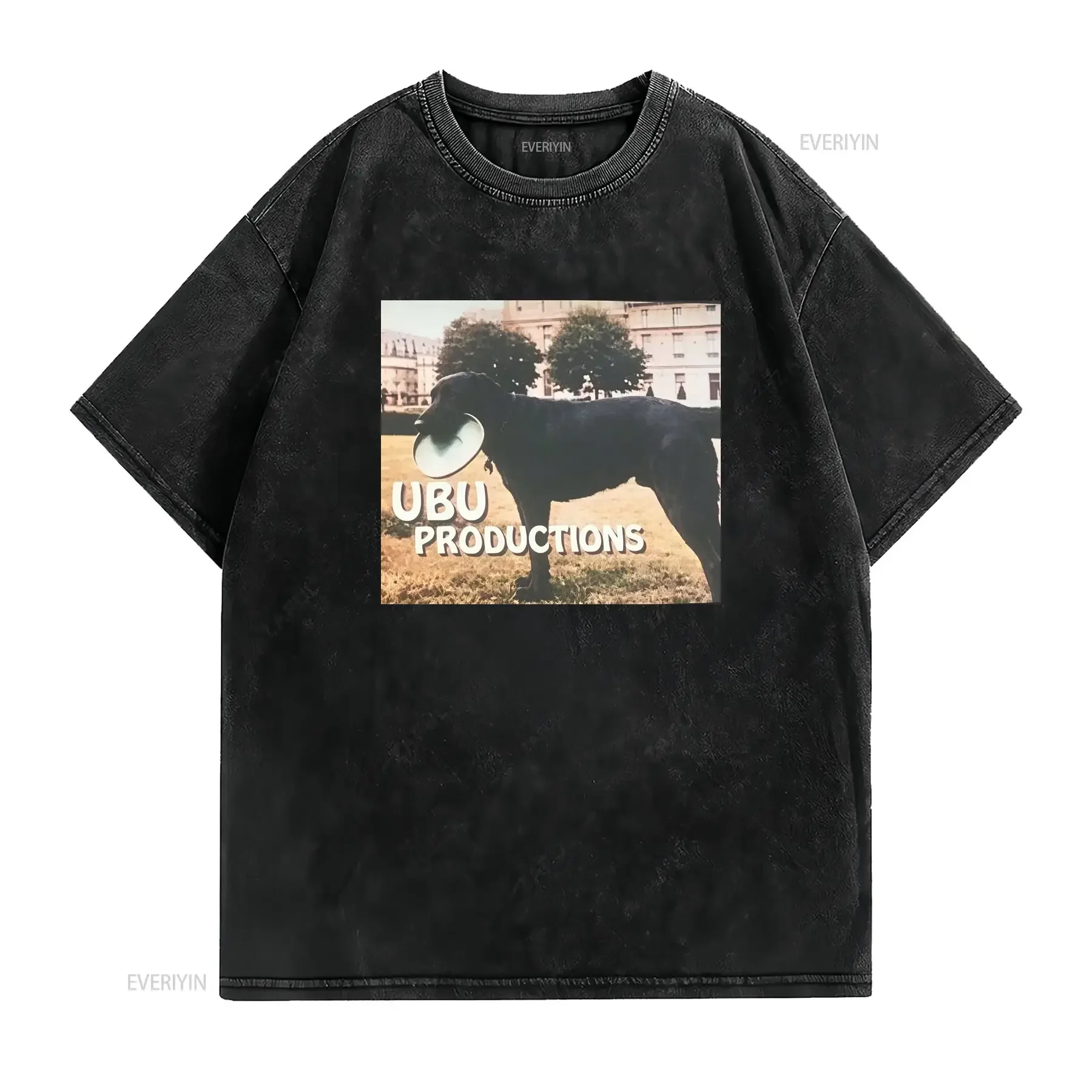 UBU Productions Dog T Shirt New Small Med Large XL Retro 80s TV Cartoons vintage Washed streetwear graphic Versatile Stretched