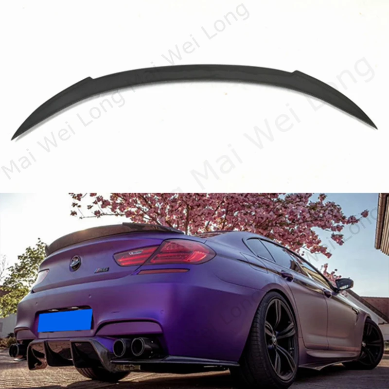 For BMW 6 Series M6 F06 F12 640i 650i 640i Sedan Rear Trunk Spoiler Boot Lip Wing 2012 - 2016 Carbon Fiber / FRP