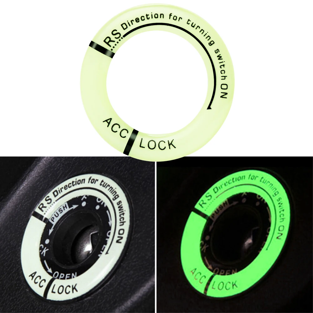 3D Gel Glow Key Ring Sticker Luminous Ignition Switch Cover For Toyota Land Cruiser Camry Prado Prius Yaris Corolla Vitz