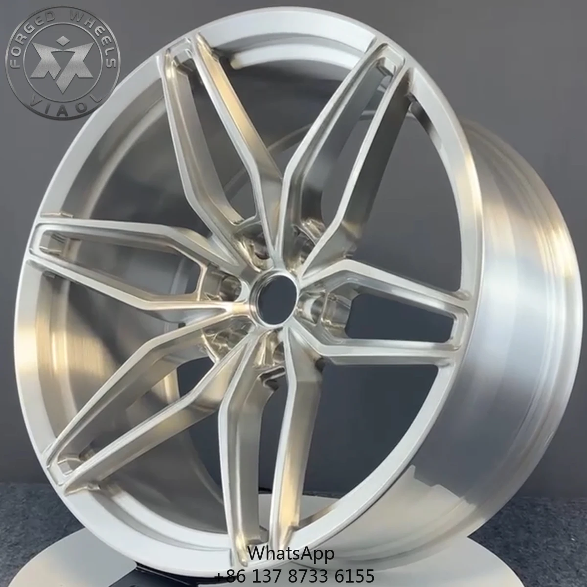

40mm Brushing Gloss Clear Aluminium 8-12 Inch Forged Alloy Wheels 5*120 5*112 5*114 100mm 4 Pieces New