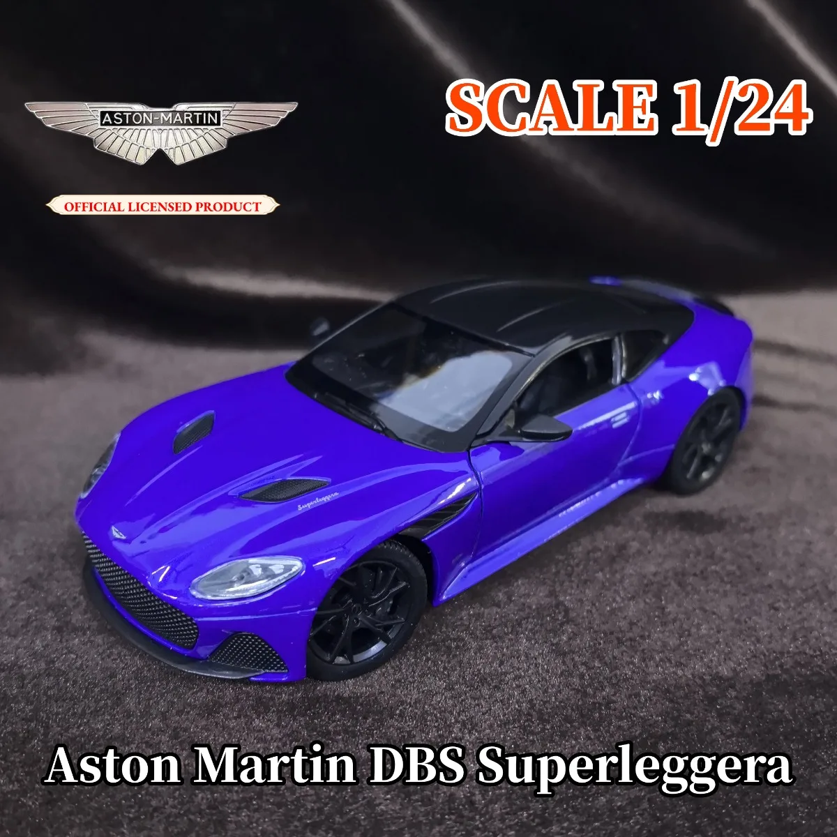 

Limited 1:24 Scale Aston Martin DBS Superleggera Car Model, Luxury Vehicle Miniature Replica Figure Kid Xmas Gift Toy