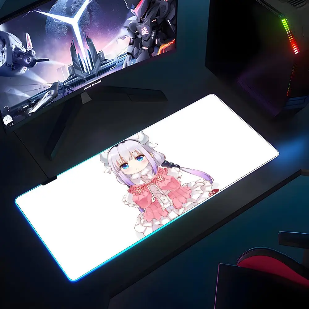 

Коврик для мыши Miss Kobayashi Dragon Maid RGB резиновый противоскользящий коврик для клавиатуры 40x90 см коврик для мыши игровые аксессуары XXL офисный компьютер